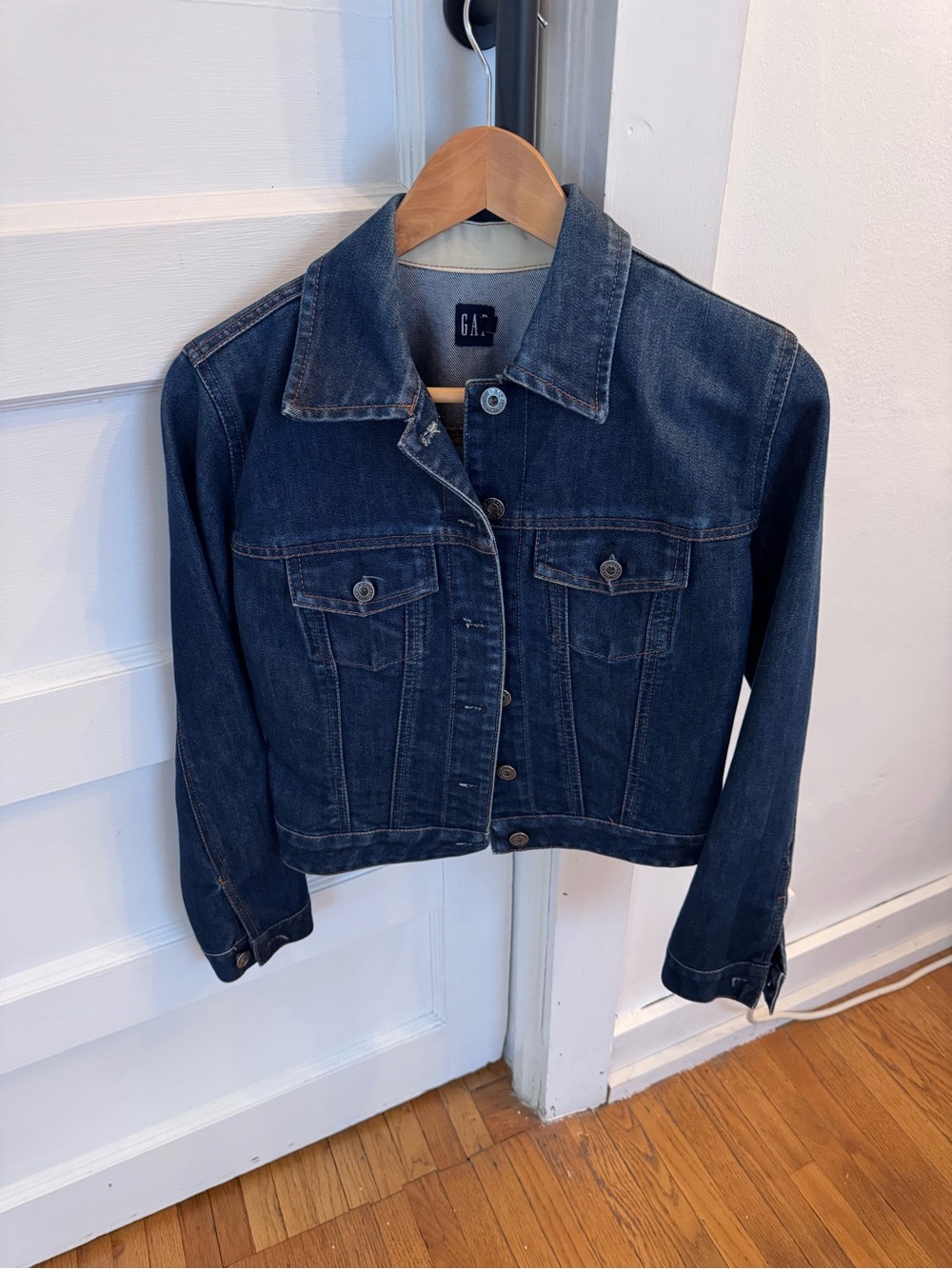 GAP Dark Blue Cropped Denim Jacket